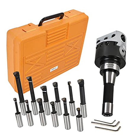 TINVHY 12-Pack Set 3 Boring Head R8 Shank 3/4 Carbide Boring Bar, Replacement for Bridgeport Milling TINVHY