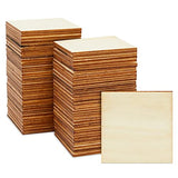 Juvale 60 Pieces 2x2 Wood Squares for DIY Crafts, Unfinished Wooden Cutout Tiles for Painting Juvale