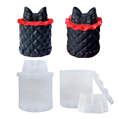 DIYcraft Resin Molds Silicone Mold, Lotus Leaf Storage Box Epoxy Mold Bow Knot Storage Box Decoration Craft Making (Frosted Style Small) DIYcraft