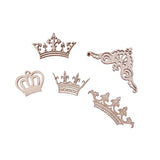 ABOOFAN 10 Pcs Natural Wood Slices Unfinished Natural Wood Slice Crown Pattern Slices Pendant Wooden Mix ABOOFAN