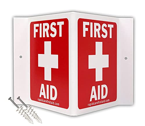 Rapid Care First Aid 80098 3 Shelf All Purpose First Aid Kit Cabinet, Class A+, Exceeds OSHA/ANSI Z308.1 2015, Wall Mountable Rapid Care First Aid