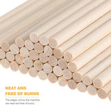 TOYANDONA 100pcs Wooden Dowel Rods, 4 x 1/5 Inch Unfinished Natural Wood Dowel Sticks for Crafts and DIY TOYANDONA