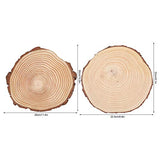 Large Natural Wood Slices, Unfinished Round Wood Discs Wooden Circles for Arts with Bark for Crafts, Centerpieces, Paintings(22.5x23) HERCHR