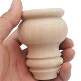 Btibpse 3" Tall Solid Wood Furniture Legs Unfinished Bun Feet for Cabinet Sofa Ottoman TV Stand Loveseat Dresser Set of 4 Btibpse