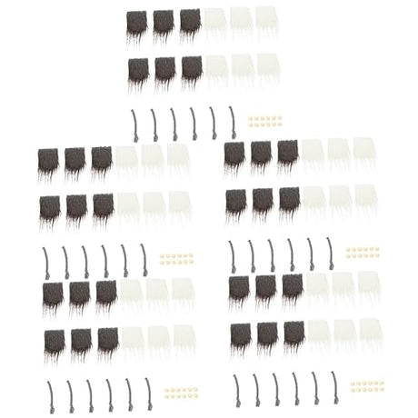 TEHAUX 5 Sets Beard Set Small Unfinished Wooden Balls Dwarf Beard Costume Nativity Ornaments Handmade Gnome Beard Gnome Beard Material Gnome Making TEHAUX