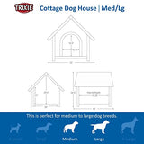 TRIXIE natura Cottage Dog House | Large 32.5 x 39.75 x 34.25 inch TRIXIE