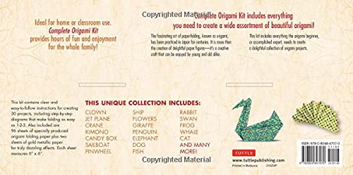 Complete Origami Kit: [Kit with 2 Origami How-to Books, 98 Papers, 30 Projects] This Easy Origami for Beginners Kit is Great for Both Kids and Adults Tuttle Publishing