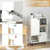 Giantex 5 Cube Stackable Storage Bookcase with Adjustable Shelves and Cabinets Giantex