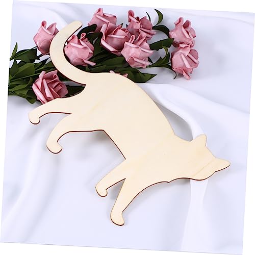 TEHAUX Unfinished Wood Cutouts Wood Chips for Crafts Unfinished Wood Ornaments Wooden red Deer Graffiti TEHAUX