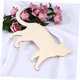 TEHAUX Unfinished Wood Cutouts Wood Chips for Crafts Unfinished Wood Ornaments Wooden red Deer Graffiti TEHAUX