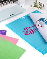 Gwybkq Cutting Mat for Cricut Maker 3/Maker/Explore 3/Air 2/Air/One 4 Pack 12x12 VarietyGrip Cut Replacement Accessories Green/Blue/Purple/Pink Card Gwybkq