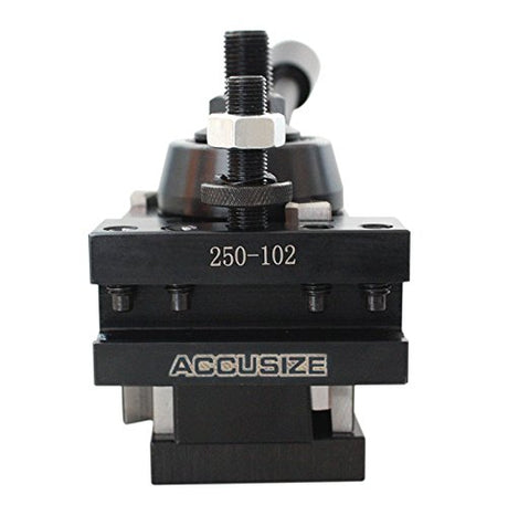 Accusize Industrial Tools 8 Pc AXA Wedge Type Quick Change Tool Post Set for Lathes, Includes 2 Oversize Turning & Facing Holders, Precision Lathe Accusize Industrial Tools