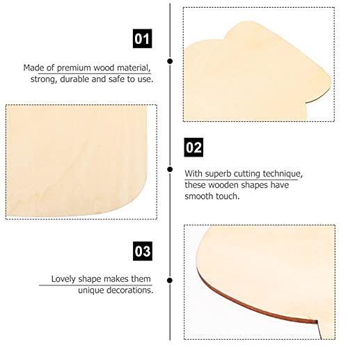 Healifty 5pcs Mason Jar Wood Chips DIY Wood Ornaments Wood Slices Wood Slice Crafts Wood Cutouts to Paint Unfinished Wood Shapes Ornament Crafts Wood Healifty