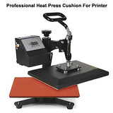 15x15“ Silicone Heat Press Mat with Dressing Ruler Set, 0.3” Thickest Silicone Heat Press Pad for Heat Press Machine, Flat Heat Transfer Press BATTIPAW