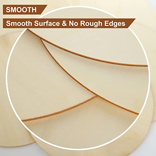 CYEAH 20 PCS Round Wood Circles for Crafts, 10 Inch Unfinished Wooden Circles Wood Rounds Wood Plaque for Making Craft, Home Decor, Wood Burning CYEAH