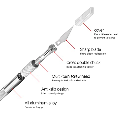 90PCS Knife Blades Precision Craft Knife Set, for DIY Artwork, Cutting, Models, Scrapbook BUIYLV