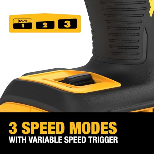 DEWALT 20V MAX XR Impact Driver, Brushless, 1/4", 3-Speed, Bare Tool Only (DCF845B), Yellow, Black DEWALT