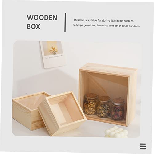 MAGICLULU Box Storage Wooden Box Wooden Tea Organizer Jewelry Chest Holder Jewelry Case Jewelry Trinket Case Household Kid Piggy Bank Wood Storage MAGICLULU