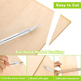 CYEAH 16 Pcs 12 x 8 Inch Basswood Sheets 1/16, 1.5mm Thin Plywood Sheets Unfinished Wood Sheets Basswood Sheet for Laser Cutting Crafts DIY Wooden CYEAH