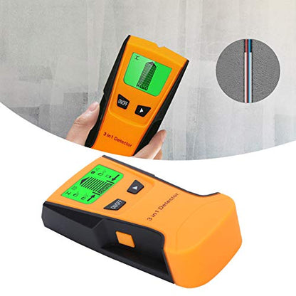 Wood Detector, Wall Scanner, 3 in 1 Power Saving for Wood Metal Pipe Wall Metal Stems - WoodArtSupply