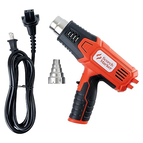 Scorch Marker Heat Gun, 1500 Watt Heat Gun for Woodburning Designs on Ornaments and Home Decor, Heating Gun for Crafting, Repairs, and More