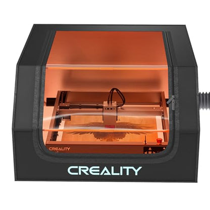 Creality Laser Engraver Enclosure, Laser Enclosure with Exhaust Fan and Pipe, Large Eye-Protection Viewing, Fits Most Engraving Machine, Insulates - WoodArtSupply