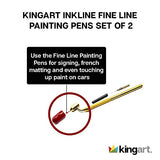 KINGART Fine Line Painting Pen 0.5mm Fine Line Brass Tips. Fluid Writer Paint Applicator Pen with Reservior, Prefect Tool for Drawing Lines, KINGART