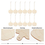 Sewroro 30pcs Wooden DIY Pumpkin Unfinished Wood Craft Cutout Blank Pumpkin for Halloween Fall Thanksgiving Party DIY Craft Decoration Supplies Sewroro