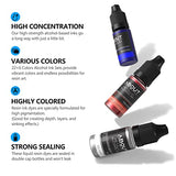 Alcohol Ink Set, 30 Bottles Vibrant Colors Concentrated Alcohol-Based Ink, Metal Dyes, for Resin Petri Dish Making, Epoxy Resin Art, Tumbler Cup About life