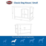 TRIXIE Small natura Classic Outdoor Dog House, Weatherproof Finish, Elevated Floor, Brown TRIXIE