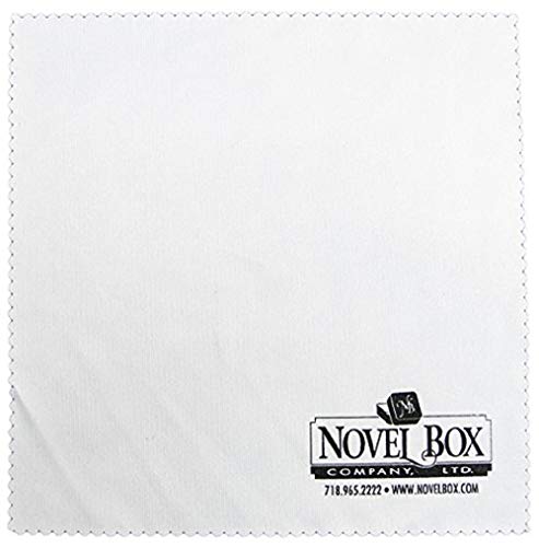 Novel Box Glass Top Natural Wood Metal Clasp Jewelry Display Case 14.75X8.25X2.1 + Custom NB Pouch Novel Box