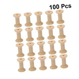 Anneome 100 Pcs Flossers Embroidery Kit Wooden Craft Spools Wood Thread Spools Dental Floss Winding To Weave Anneome
