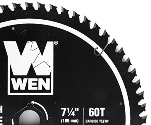 WEN BL0760 7.25-Inch 60-Tooth Carbide-Tipped Professional Ultra Fine-Finish Circular Saw Blade with Cool-Cut Coating WEN