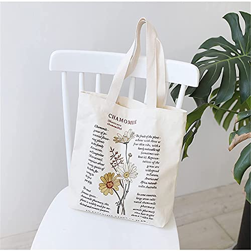 BROADREAM Canvas Tote Bag Aesthetic - Zippered Book Tote Bag with Interior Pocket by Cute Shoulder Tote Bags for Women Shopping & Travel - Best Gift - WoodArtSupply