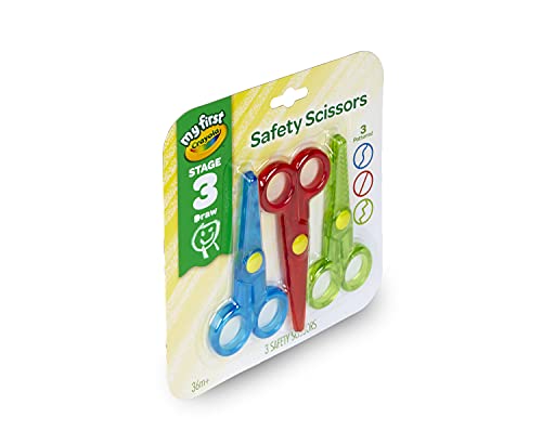 Crayola My First Safety Scissors, Toddler Art Supplies, 3ct - WoodArtSupply