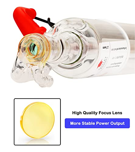 LD-Teemm CO2 Laser Tube, 40W CO2 Laser Tube with Coating 40 watt Length 700mm Dia. 50mm, Wire Pre-Connected for CO2 Laser Cutter Laser Engraving LD-Teemm