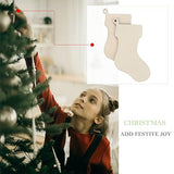 FOMIYES 50pcs Stockings Wooden Chips, Unfinished Christmas Wood Hanging Ornaments, Craft Christmas Tree Stockings Hanging Pieces, Wooden Stockings FOMIYES