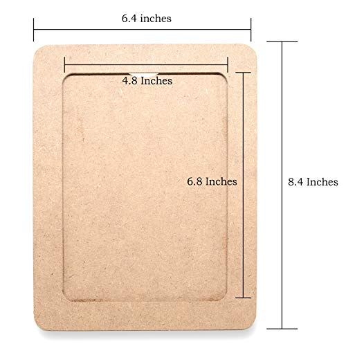 VHALE DIY Paint Your Own Picture Frame, 4 sets of MDF Wood Photo Frames (5 x 7 inch) with Stand, for Children to Paint and Decorate, Classroom Arts VHALE