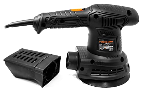 WEN 6305 3.7-Amp 5-Inch Variable Speed Random Orbit Rotary Sander, Black WEN