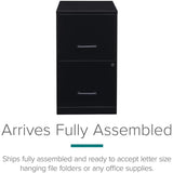 Scranton & Co Metal 2 Drawer Letter File Cabinet in Black Scranton & Co