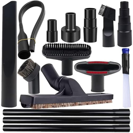 15 Pcs Universal Vacuum Attachments & Brushes for Shop Vac Accessories - 2 1/2" to 1 1/4" Hose Adapter for Shop Vac, 1 7/8" to 1" Vacuum Hose IN VACUUM