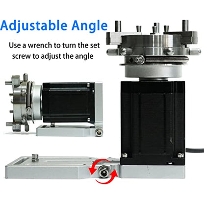 ComMarker 83mm Chuck Rotary Axis for Laser Marking Machine, Fiber Laser Engraver Attachment, Rotary Axis Perfect for Jewelry, Rings, Bracelets - WoodArtSupply