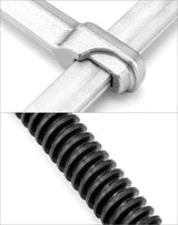 QWORK 12" Heavy Duty F Clamp, 4 Pack Drop-forged Bar Clamp, 4-3/4 Inch Throat Depth, Professional Forging Jaws, Rail, Spindle and Handle QWORK