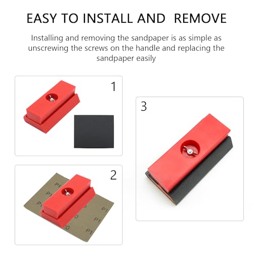 SCOTTCHEN Hand Sanding Blocks Auto Body, 25pcs Sandpaper Woodworking Furniture Sander Hand Tool, Grit 120 to 3000 SCOTTCHEN