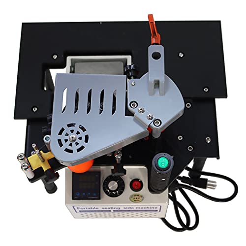 PreAsion 110V Woodworking Edge Banding Gluing Machine Woodworking Edge Banding Machine Edge Bander Double-Sided Glue Speed Adjustable Thickness PreAsion