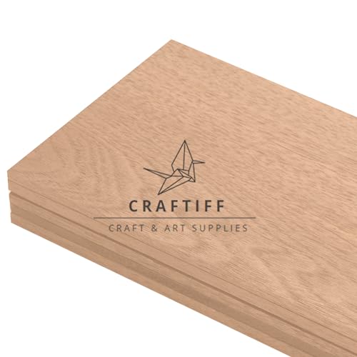 Cherry Wood Sheets 4x8" inch, 1/8" Thick Lumber Board, for Sign logs Chips Chunks Slices by Craftiff (4x8x1/8") Craftiff