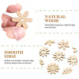 Abaodam 100pcs Wooden Embellishments Flower Butterfly Birds Shape Wooden Cutouts Wooden Scrapbooking DIY Handmade Crafts Table Confetti Rustic Wooden Abaodam