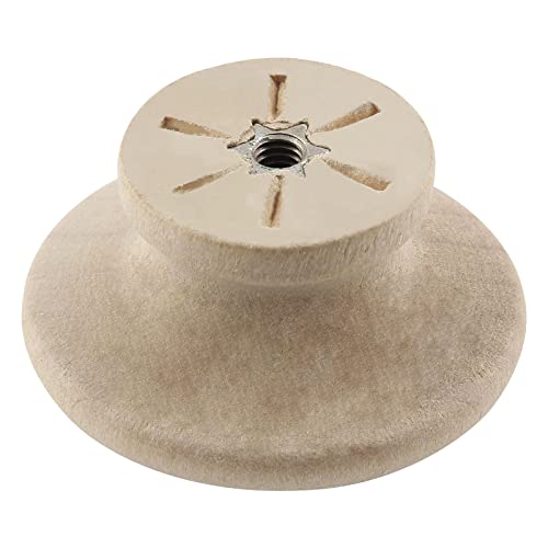 Murtenze 10 Pack 1-1/2 Inch Wood Knobs Unfinished Round Mushroom Shape Wooden Cabinet Pulls Handles Drawer Knobs Dresser Knobs for Drawer Dresser Murtenze