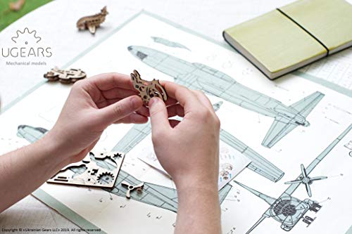 UGears U-Fidget Aircraft, No Glue Required - WoodArtSupply