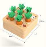 Ancaixin Montessori Toys for Babies 6-12 Months, Wooden Toys for 1 Year Old Boys and Girls, Educational Carrot Harvest Toy for Toddlers, Shape Ancaixin